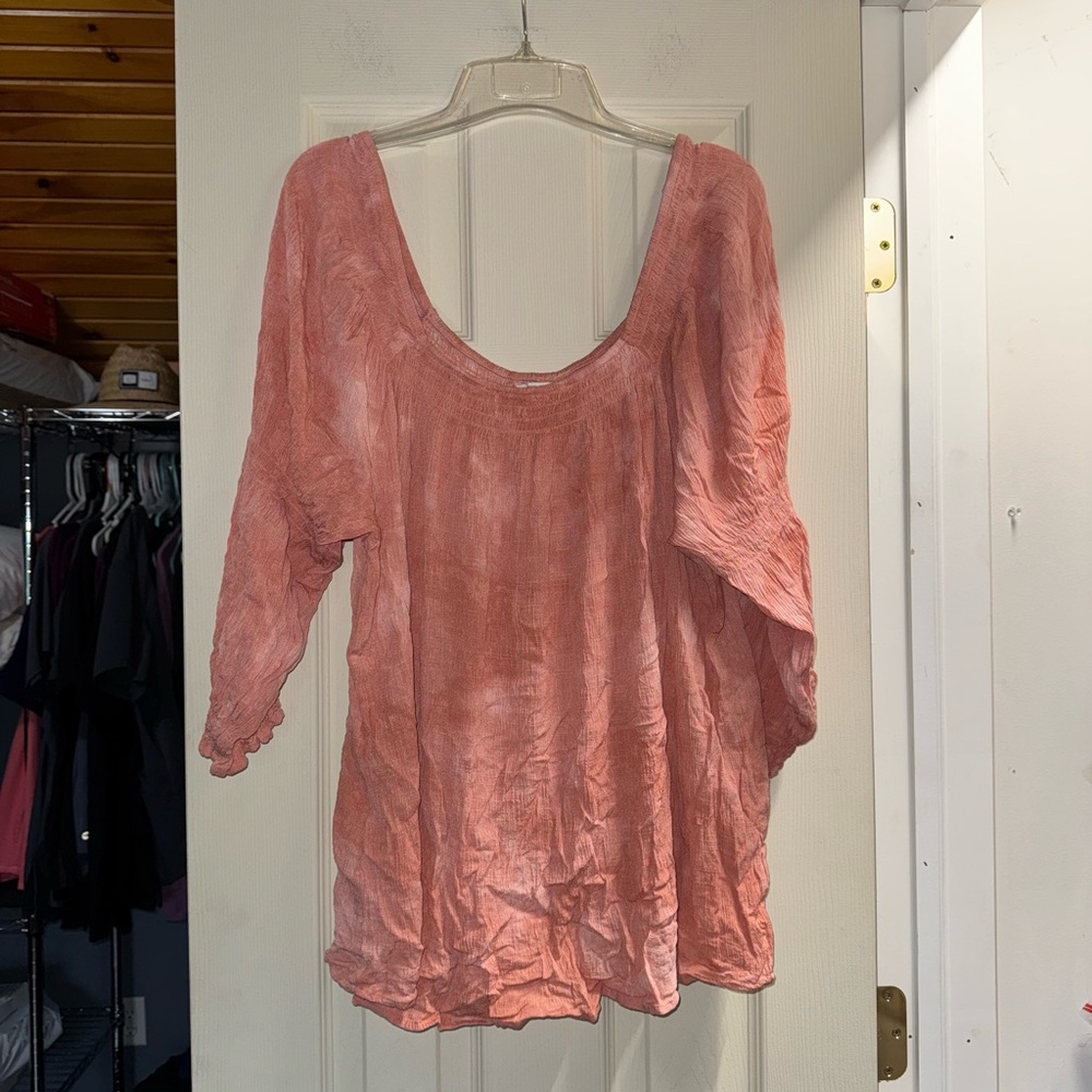 Maurices Peach Textured Blouse